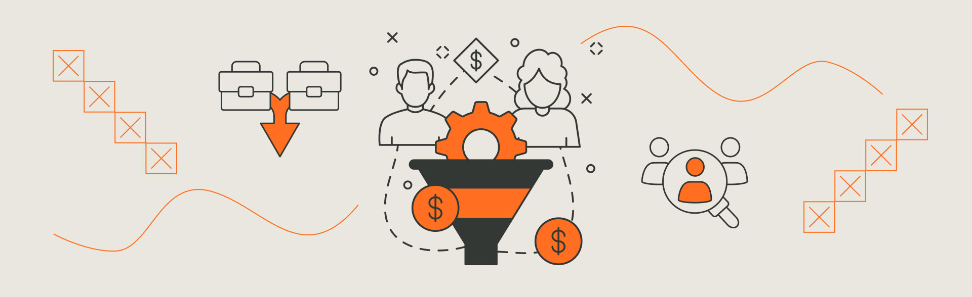 Illustration of a funnel